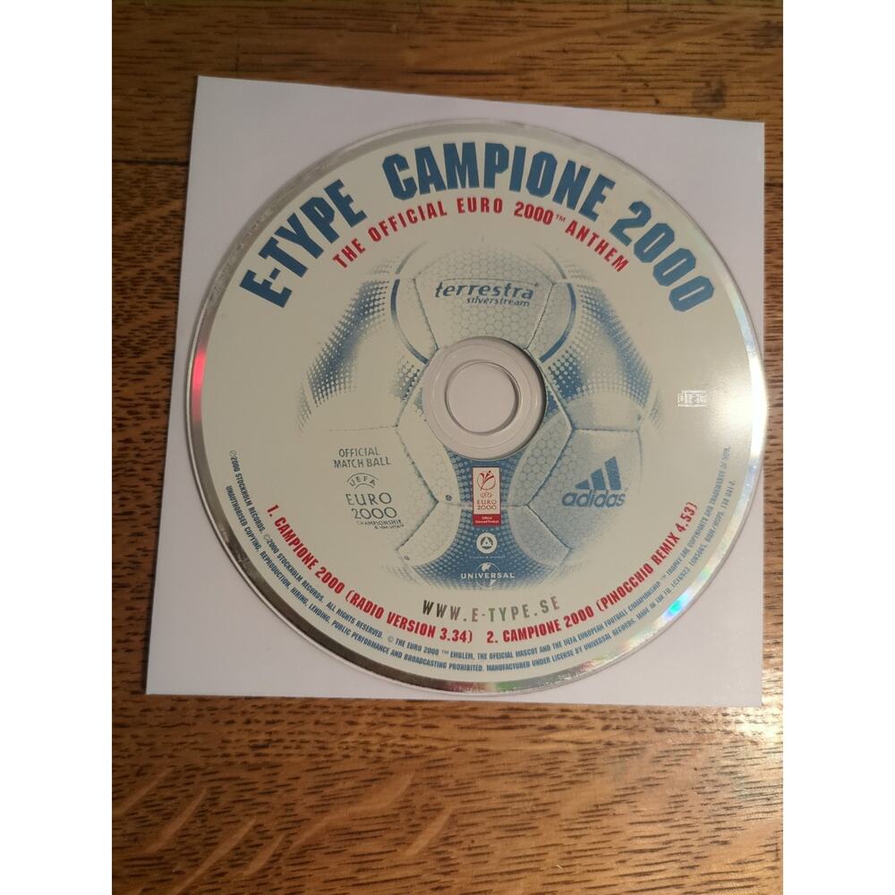 (-0-) E-Type - Campione RARE EURO FOOTBALL 2000 CD SINGLE Disc Only
